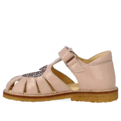 Angulus Anhjertesandal Med Funklende Glitter Hjerte 5186-202 | Barn Sandaler