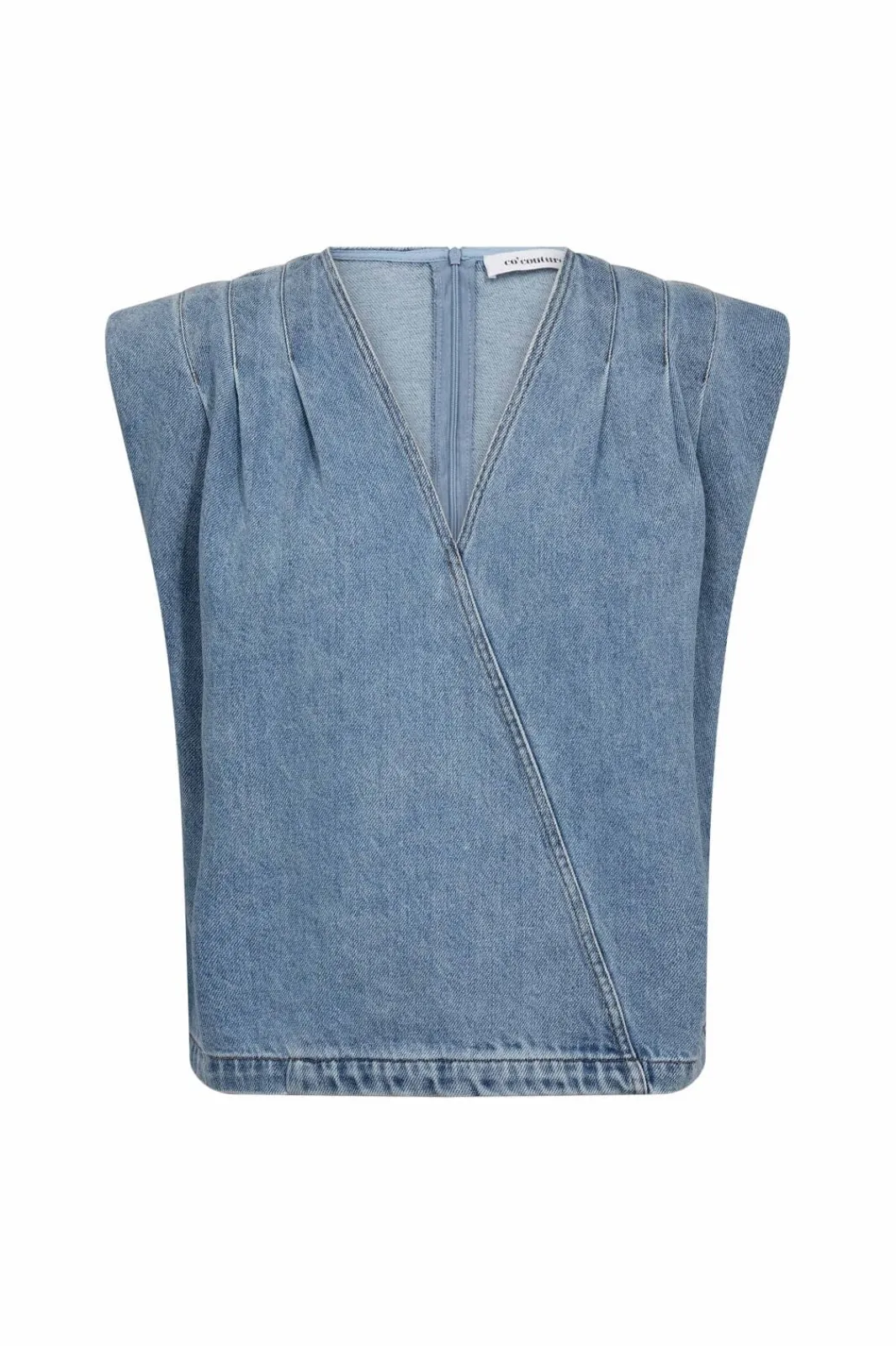 Co´Couture Ajacc Wrap Deni Top 45125 | Set|T-Shirts & Toppar
