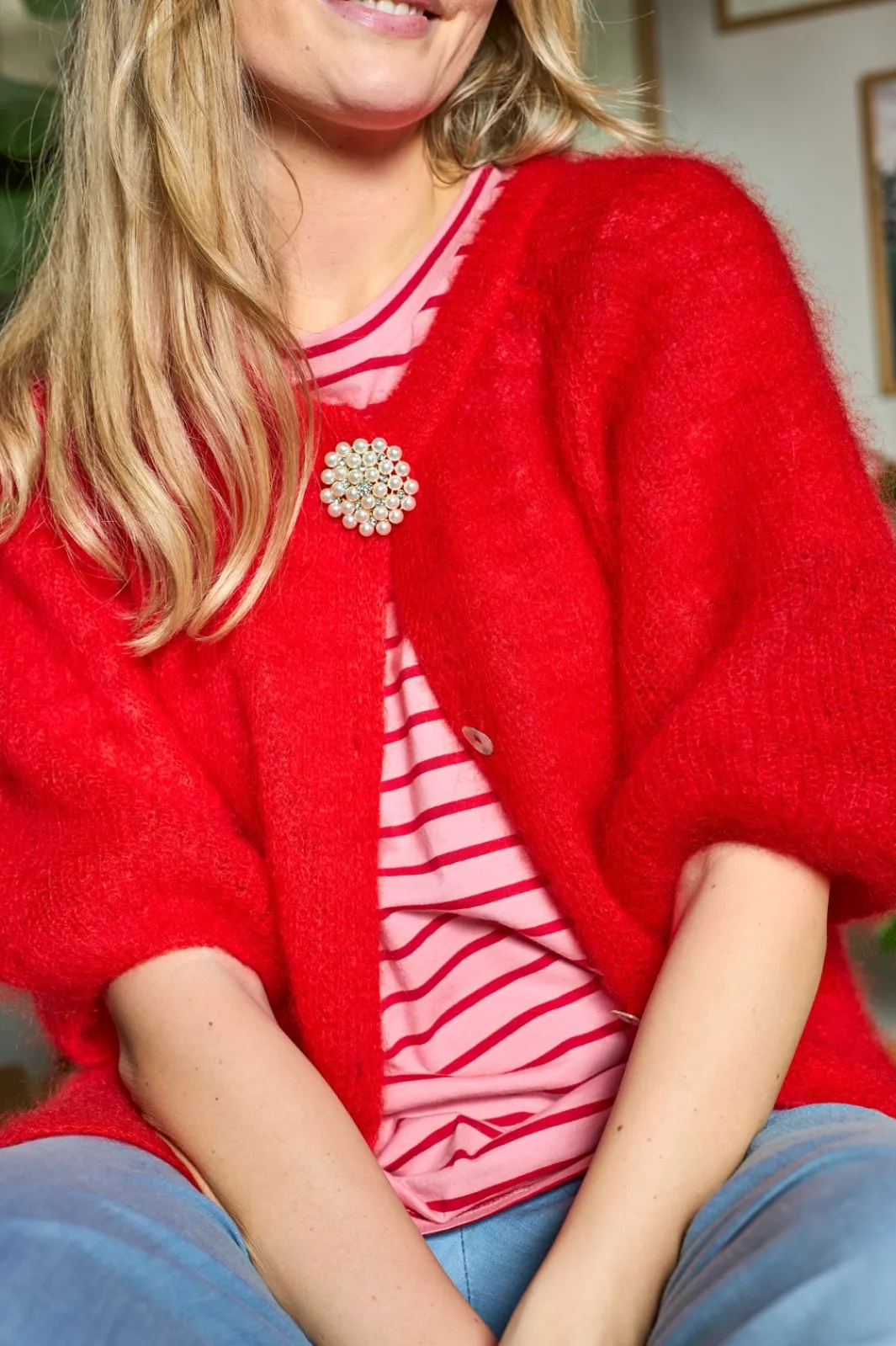 Black Colour Bcbjoerk Patent Knit Cardigan 1251 | Cardigans