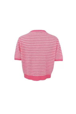 Black Colour Bcdell Striped Ss Cardigan 1256 | Cardigans