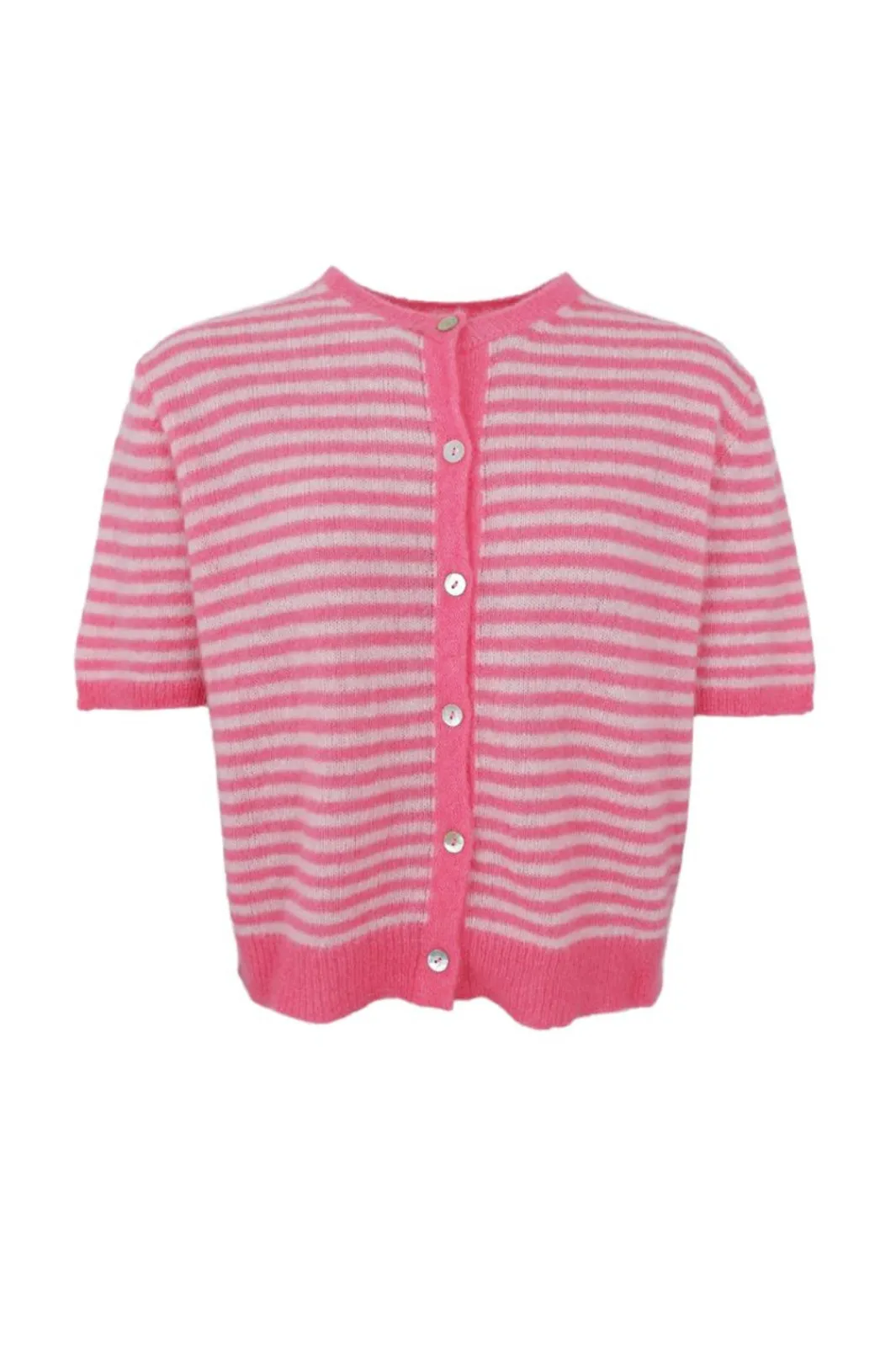 Black Colour Bcdell Striped Ss Cardigan 1256 | Cardigans