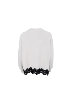 Black Colour Bcevy Lace Sweatshirt 41089 | Blusar & Skjortor