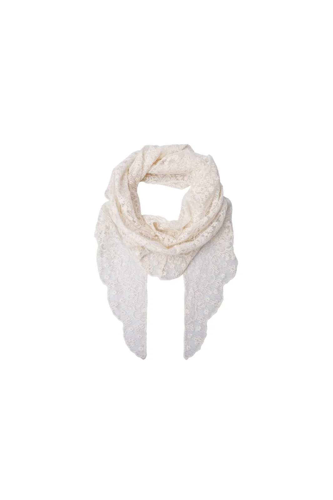 Black Colour Bcfarianna Triangle Lace Scarf 3650 | Halsdukar