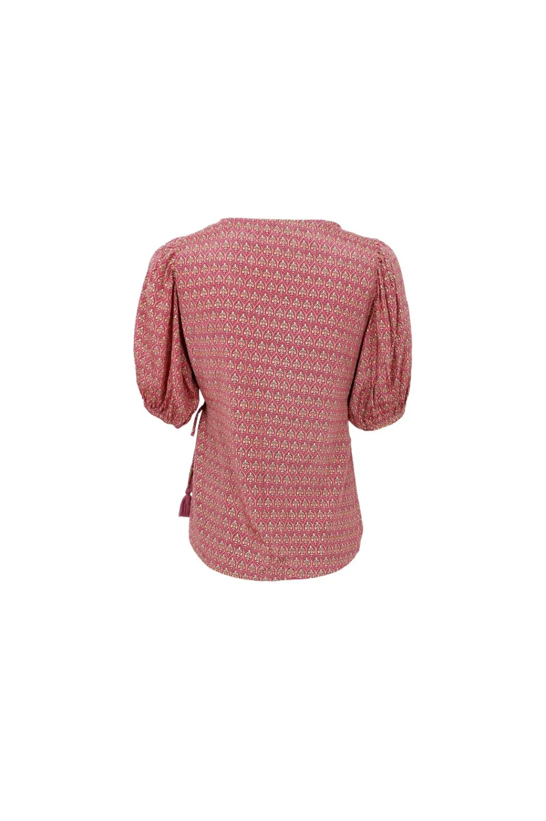 Black Colour Bcluna Puff Sleeve Wrap Blouse 39175 | T-Shirts & Toppar