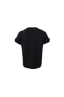 Black Colour Bcmay Flowerpatch Tee 41102 | T-Shirts & Toppar
