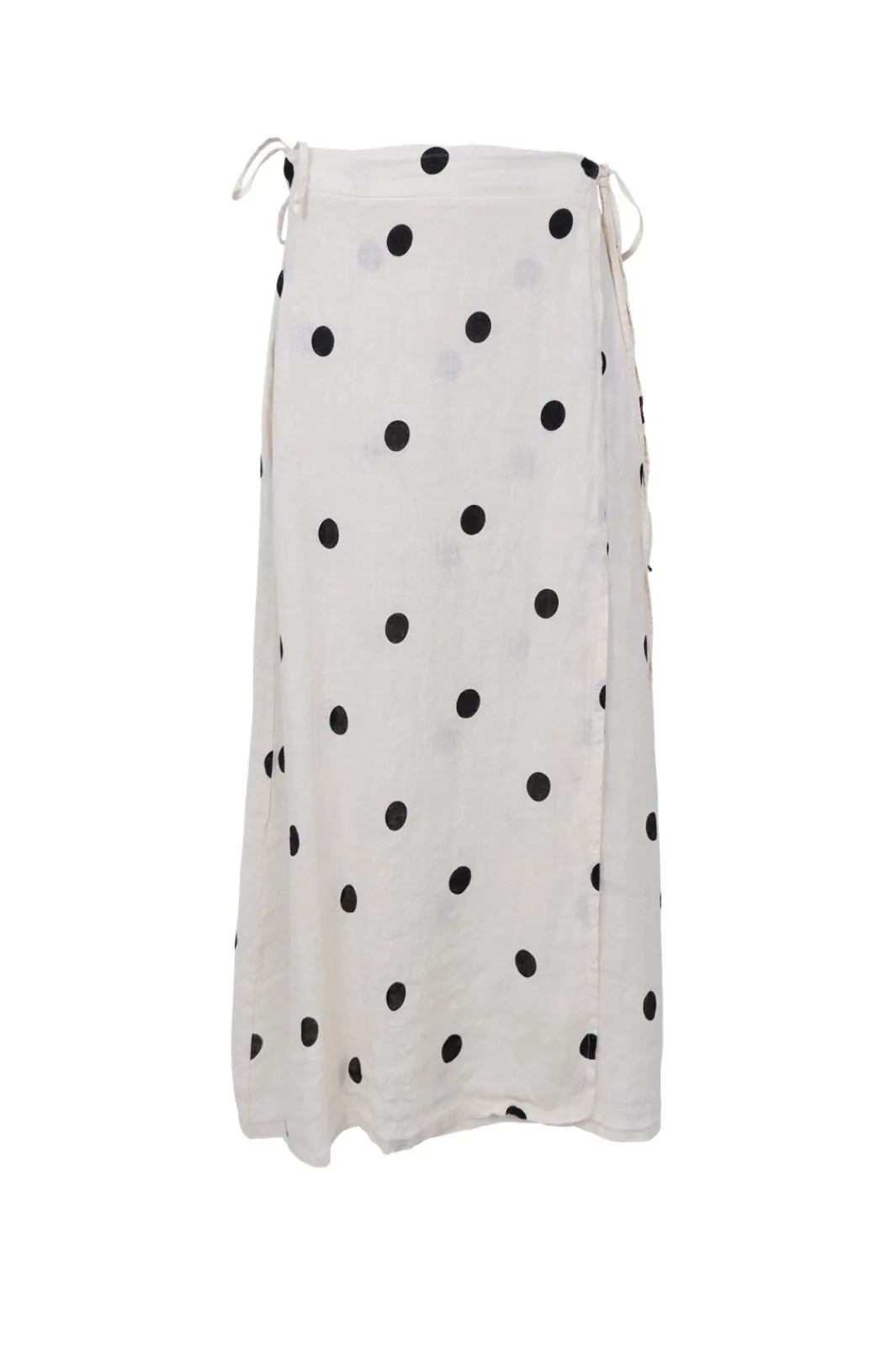 Black Colour Bcmelina Linen Wrap Skirt 41103 | Kjolar