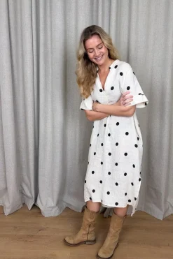 Black Colour Bcmelina Long Linen Dress 40412 | Klänningar