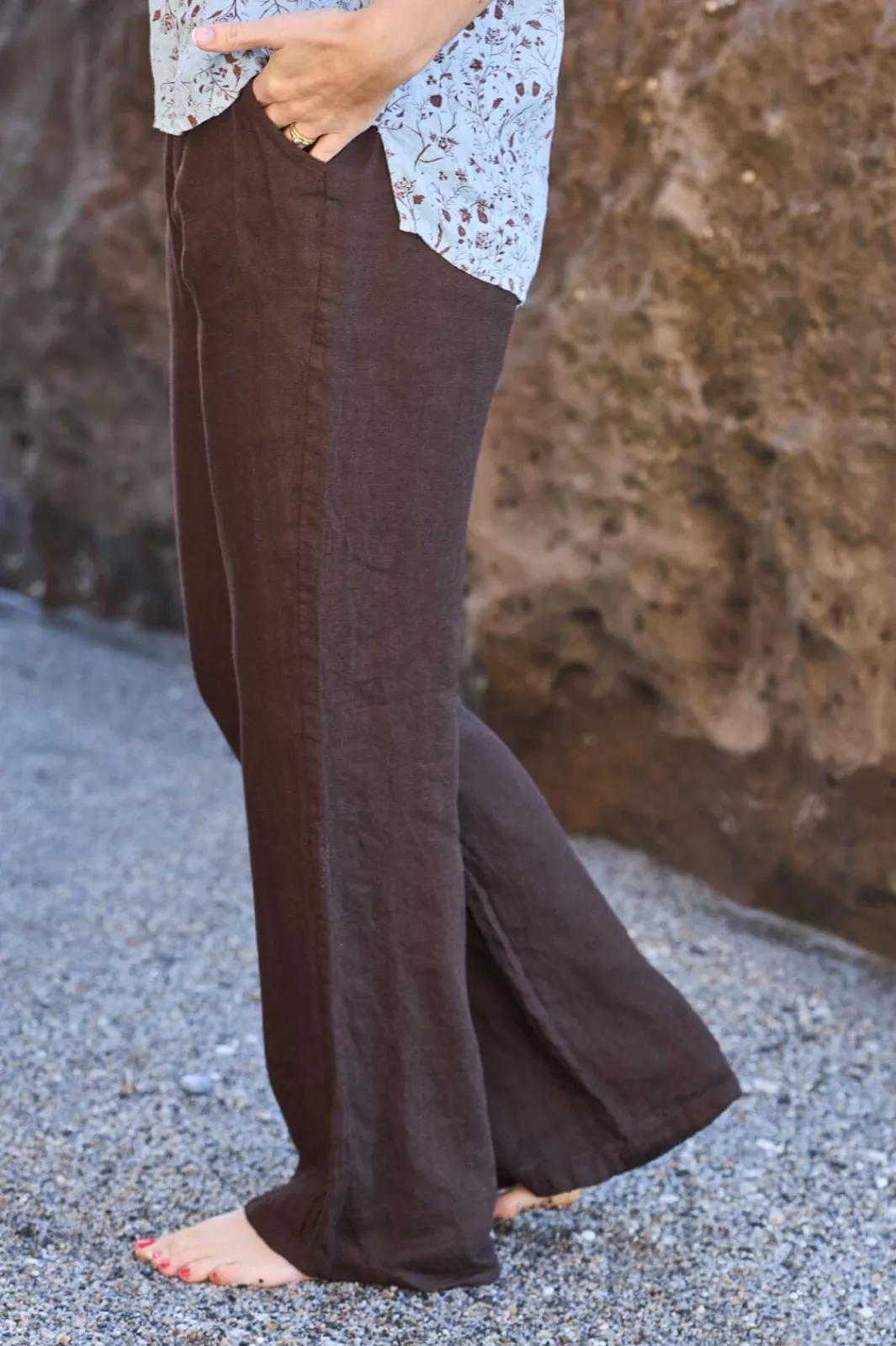 Black Colour Bcmelina Wide Linen Pant 41114 | Jeans, Leggings & Byxor