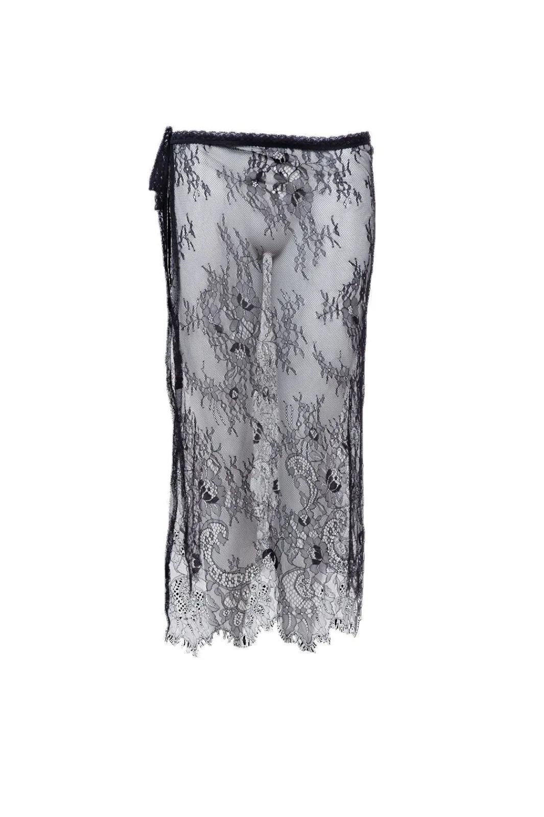 Black Colour Bcorianna Lace Tie Skirt 208424 | Kjolar