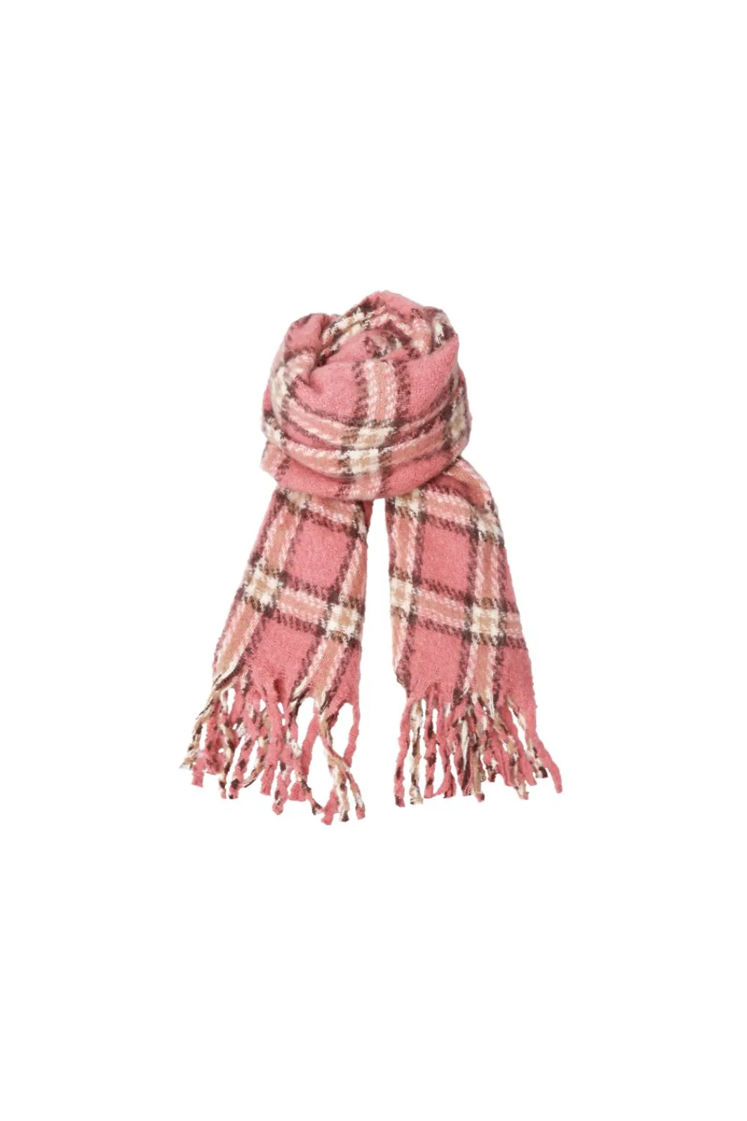 Black Colour Bcpauline Chekered Winter Scarf 208411 | Halsdukar