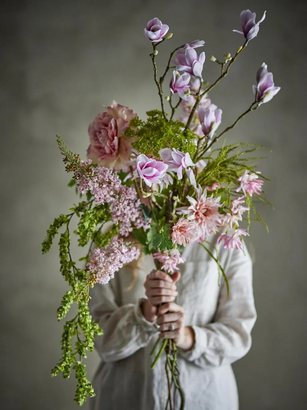 Bvbreeze Buket, Rosa, Kunstige Blomster 82072829