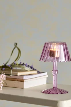 Bloomingville Bvcisco Fyrfadsstage, Rosa, Glas 82061723 | Dekorationer