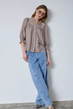 Co´Couture Caucc ace Puff V-hirt 45173 | Blusar & Skjortor