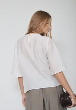 Co´Couture Connycc Drape Boue 45093 | T-Shirts & Toppar