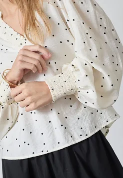 Co´Couture Diecc Dot V-Boue 45062 | Blusar & Skjortor