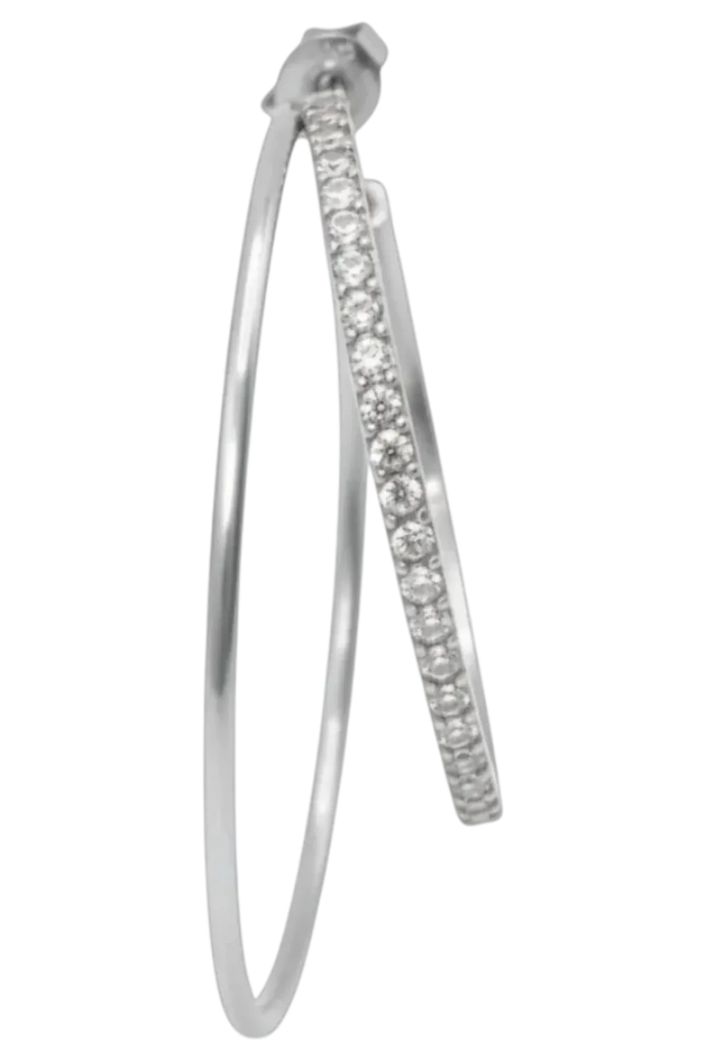 Double Olympia Hoop With Stones DOHS-SS26-SS-SEFT