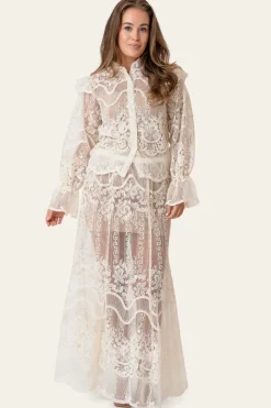 Ellinoric Lace Maxi Skirt 2565