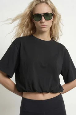 Hdina Ss Balloon Cropped T-Shirt 32000799