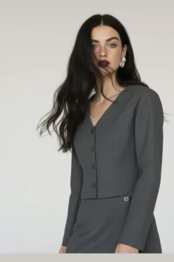 Hypedrop Hdpaua V-Neck Bazer 32000140 | Blazers