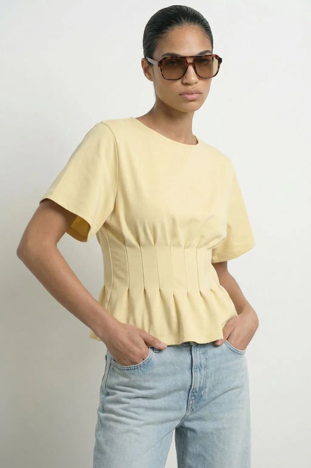 Hdsana Ss Pleated T-Shirt 32001017