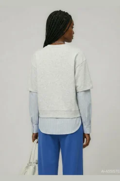 Hdyulia Shirt Mix Sweat 32000591