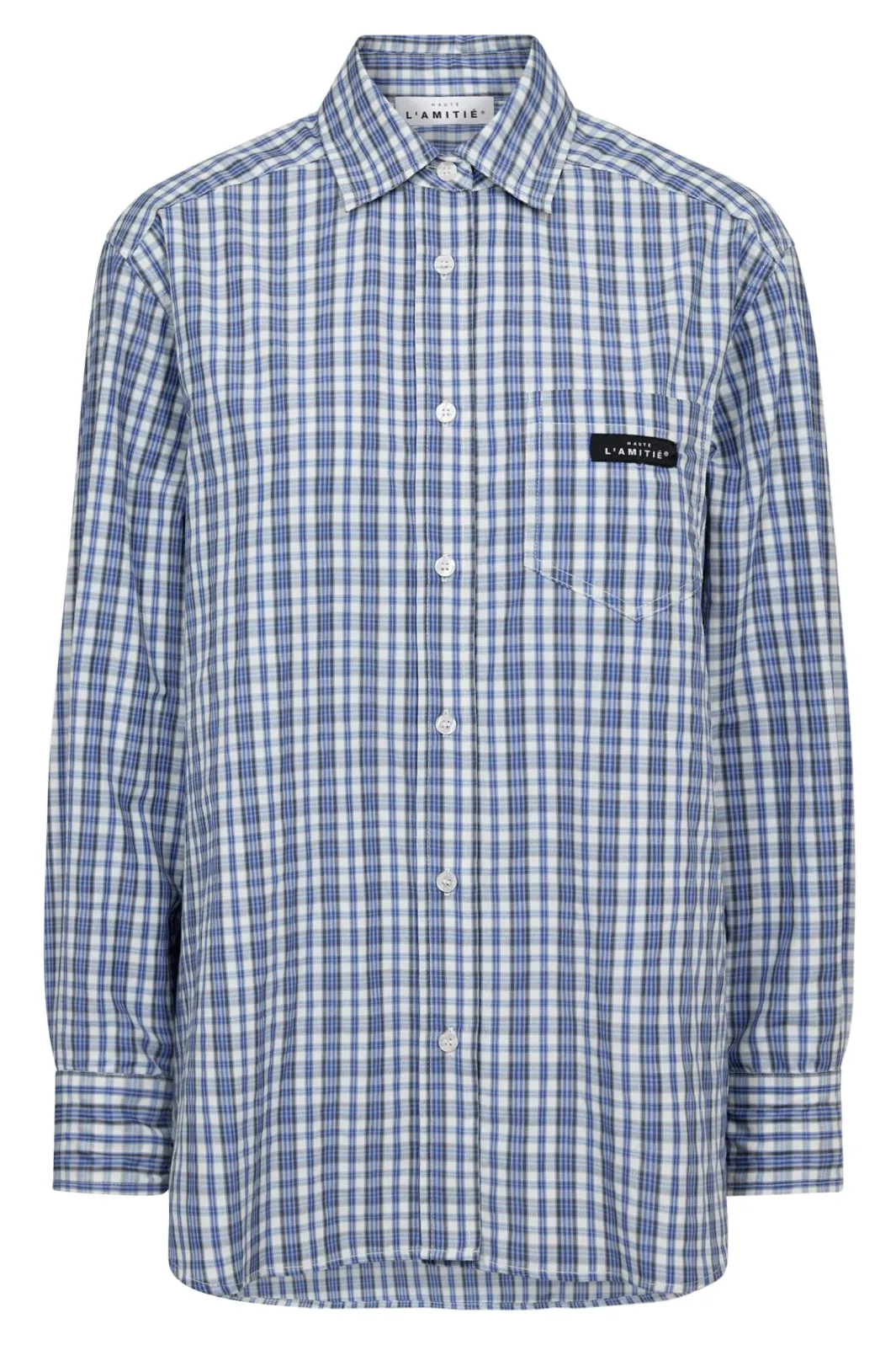 Haute L'Amitié Habutton Down ini Check hirt H10719 | Blusar & Skjortor
