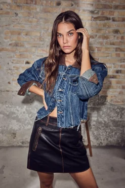 Haute L'Amitié Hadenize Crop Deni Jacket H10440 | Ytterkläder & Jackor
