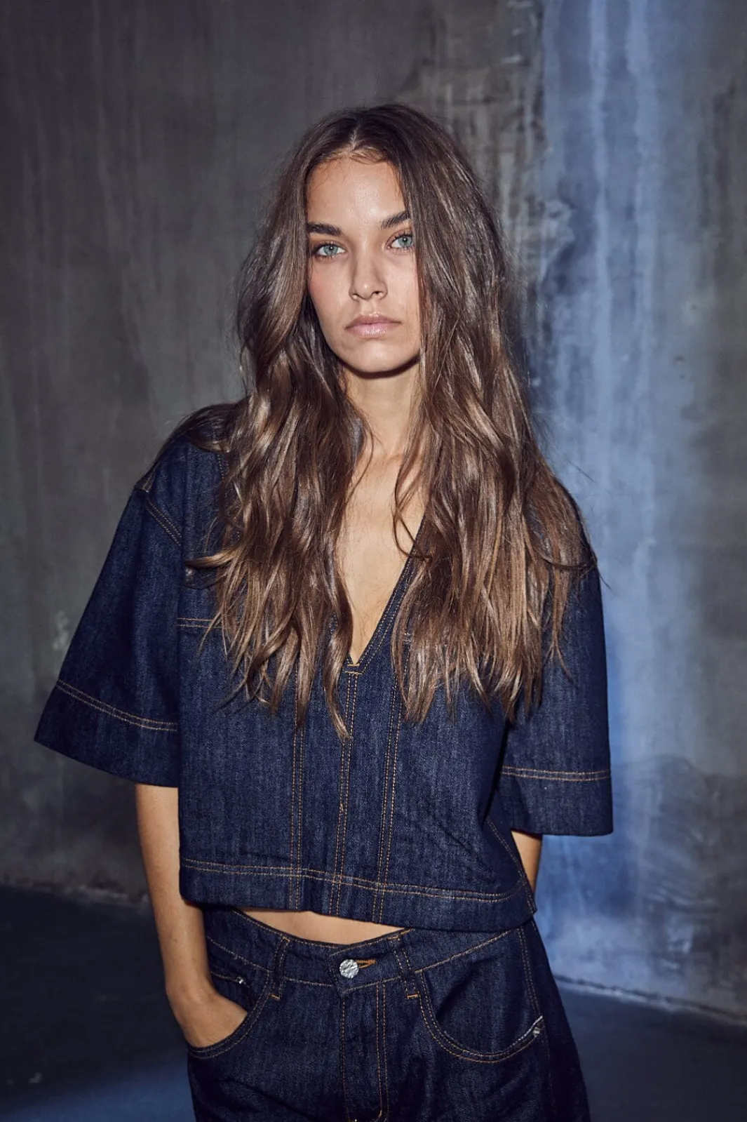Haute L'Amitié Hadrew Deni Top Unwahed H10556 | Blusar & Skjortor