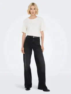 JDY felina-Fina Wide Blk Jeansdnm | Jeans, Leggings & Byxor
