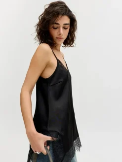 Jxvima Singlet Satin Lace Long Top