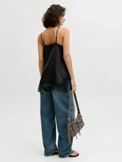 Jxvima Singlet Satin Lace Long Top