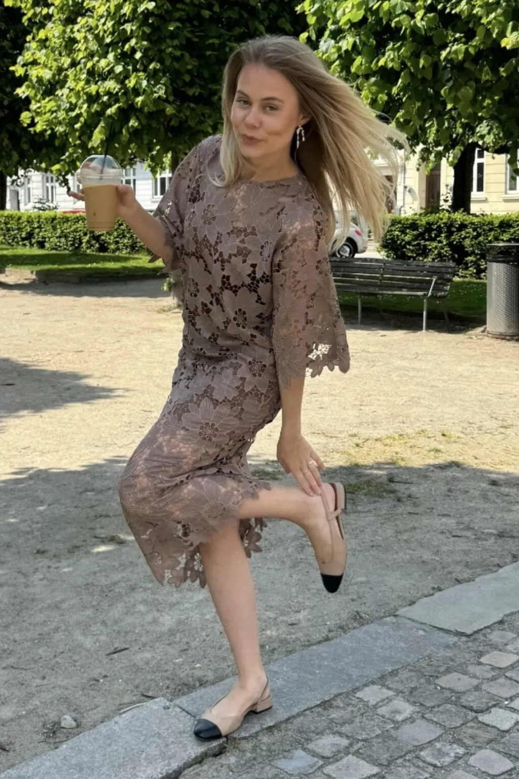 Klaraic Lace Long Dress
