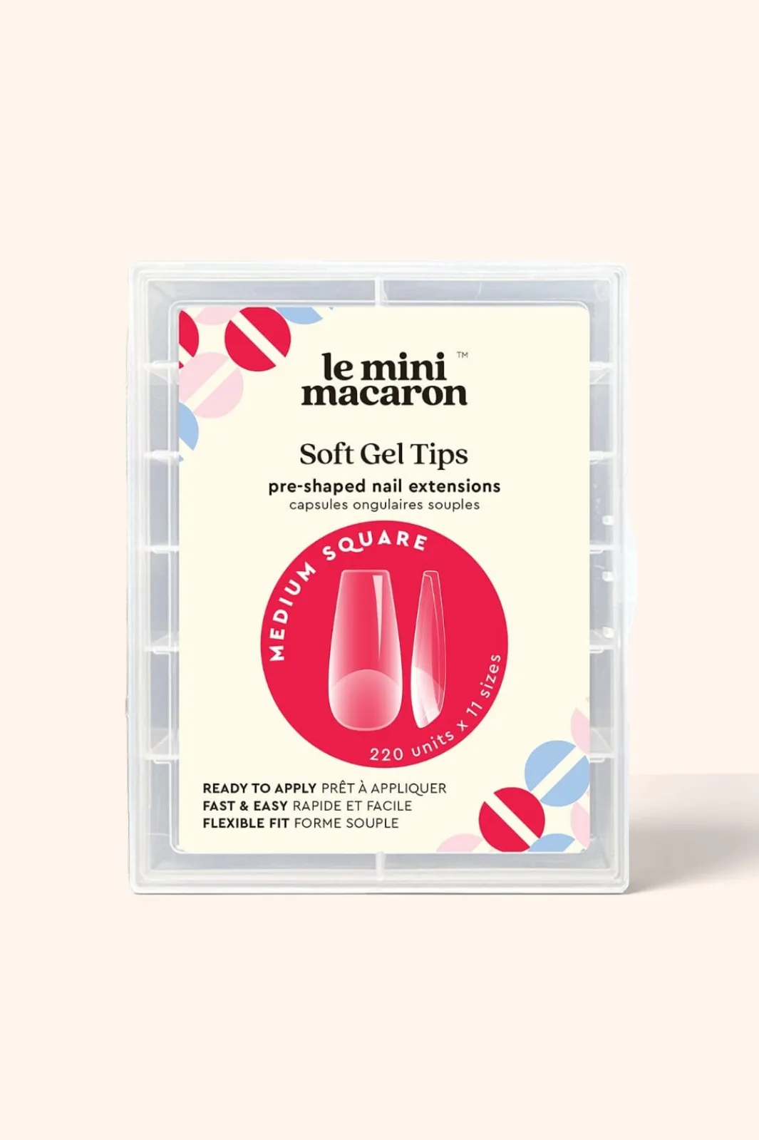 Le Mini Macaron Lmle Gel Nail Tips (220 Stk) GNT006 | Nageltillbehör