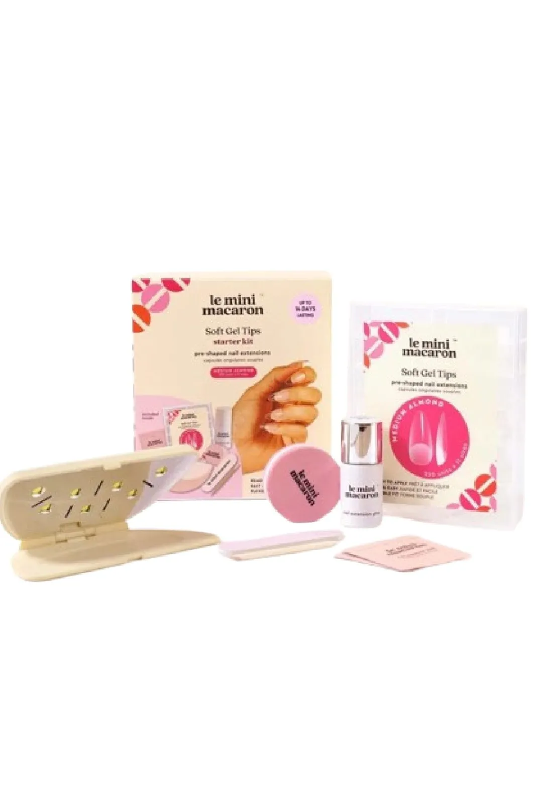 Le Mini Macaron Lmsoft Nail Tips Starter Kit (Med Ny Led-Lampe) LIM010 | Nageltillbehör
