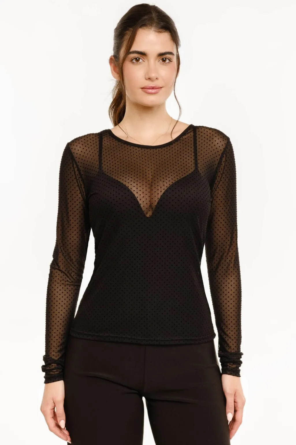 Ltmesh Ls Tshirt, Dot 22069