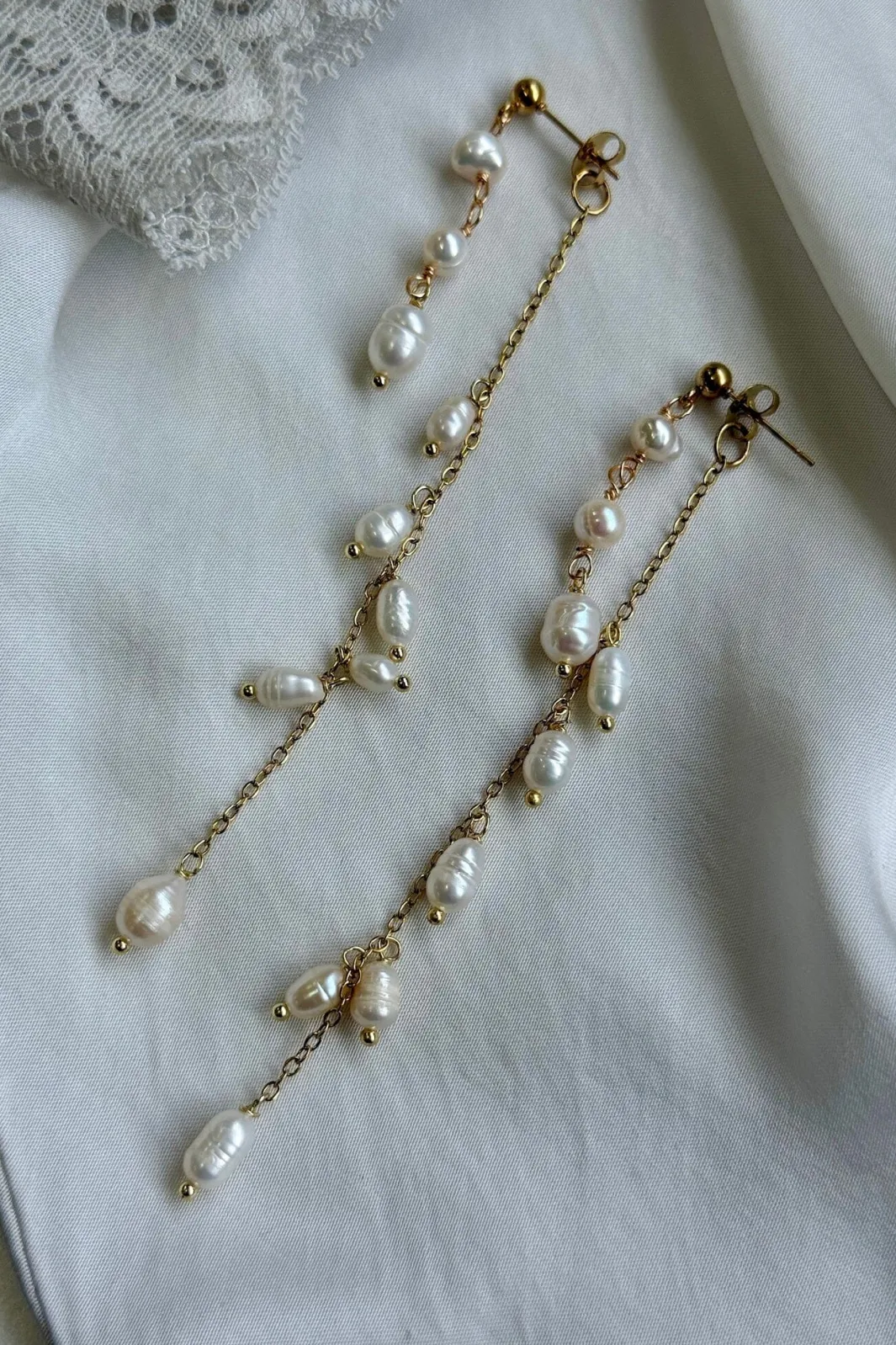 Mellow Moon Mmdouble String Pearl Earring | Örhängen