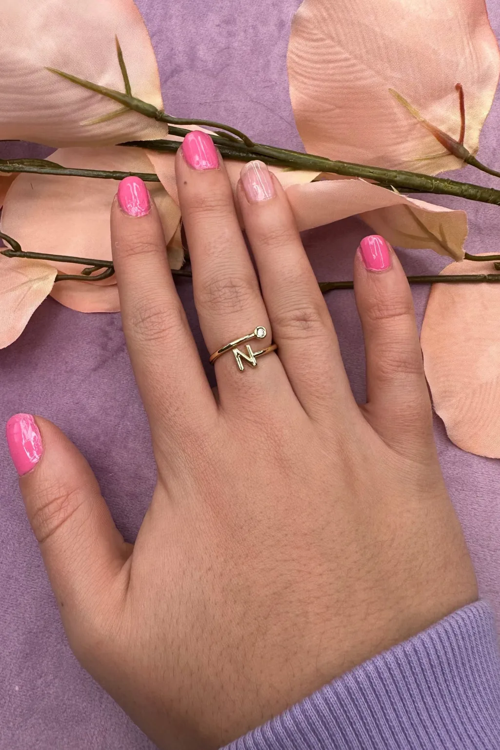 Mmletter Stone Ring