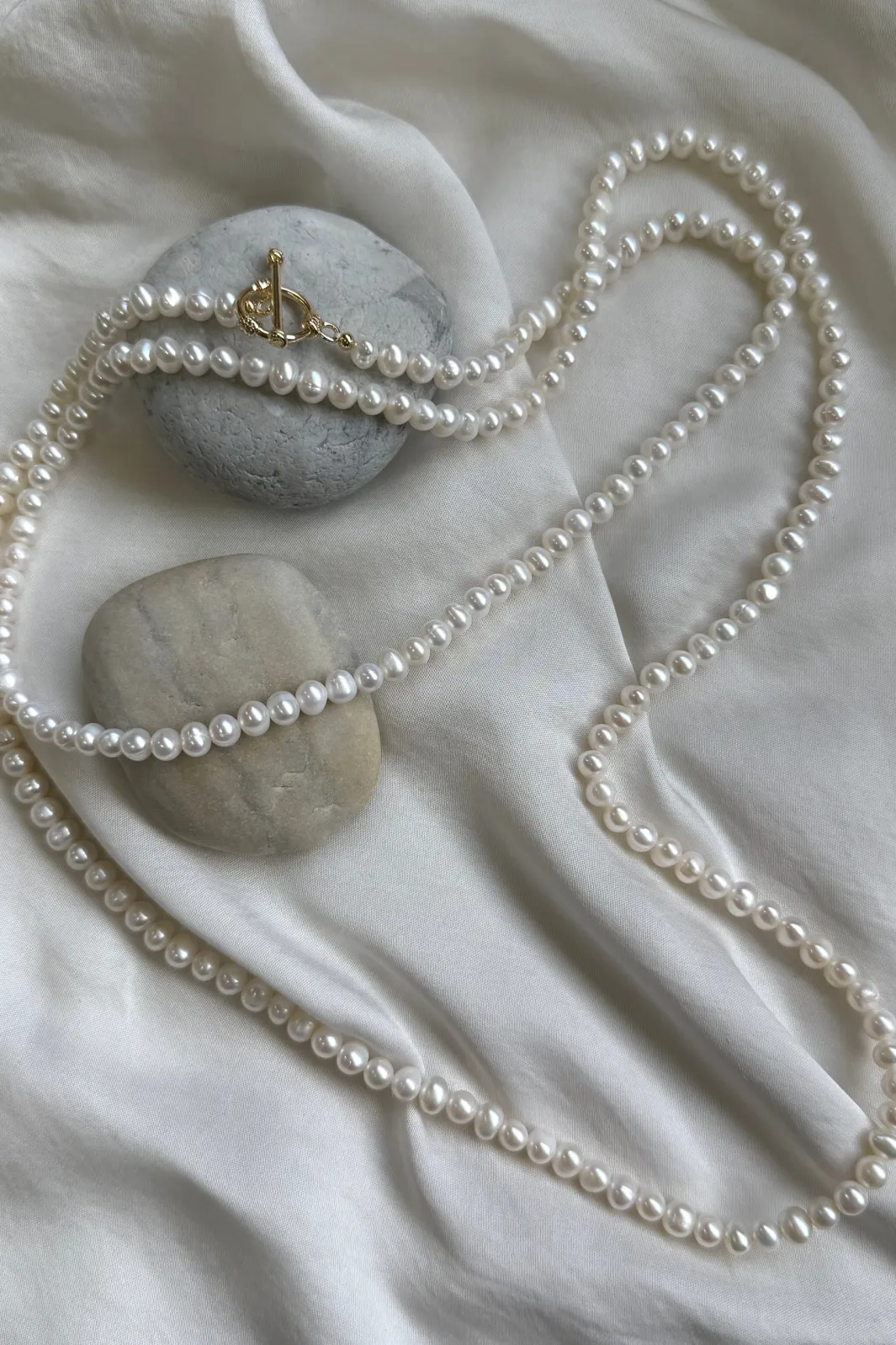 Mellow Moon Mmlong Pearl Necklace Hoop | Halsband