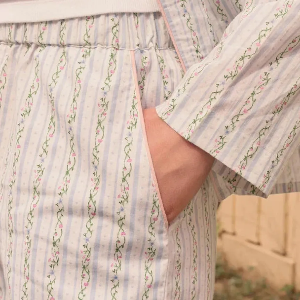 Mssanha Shorts Summer Stripe Blue