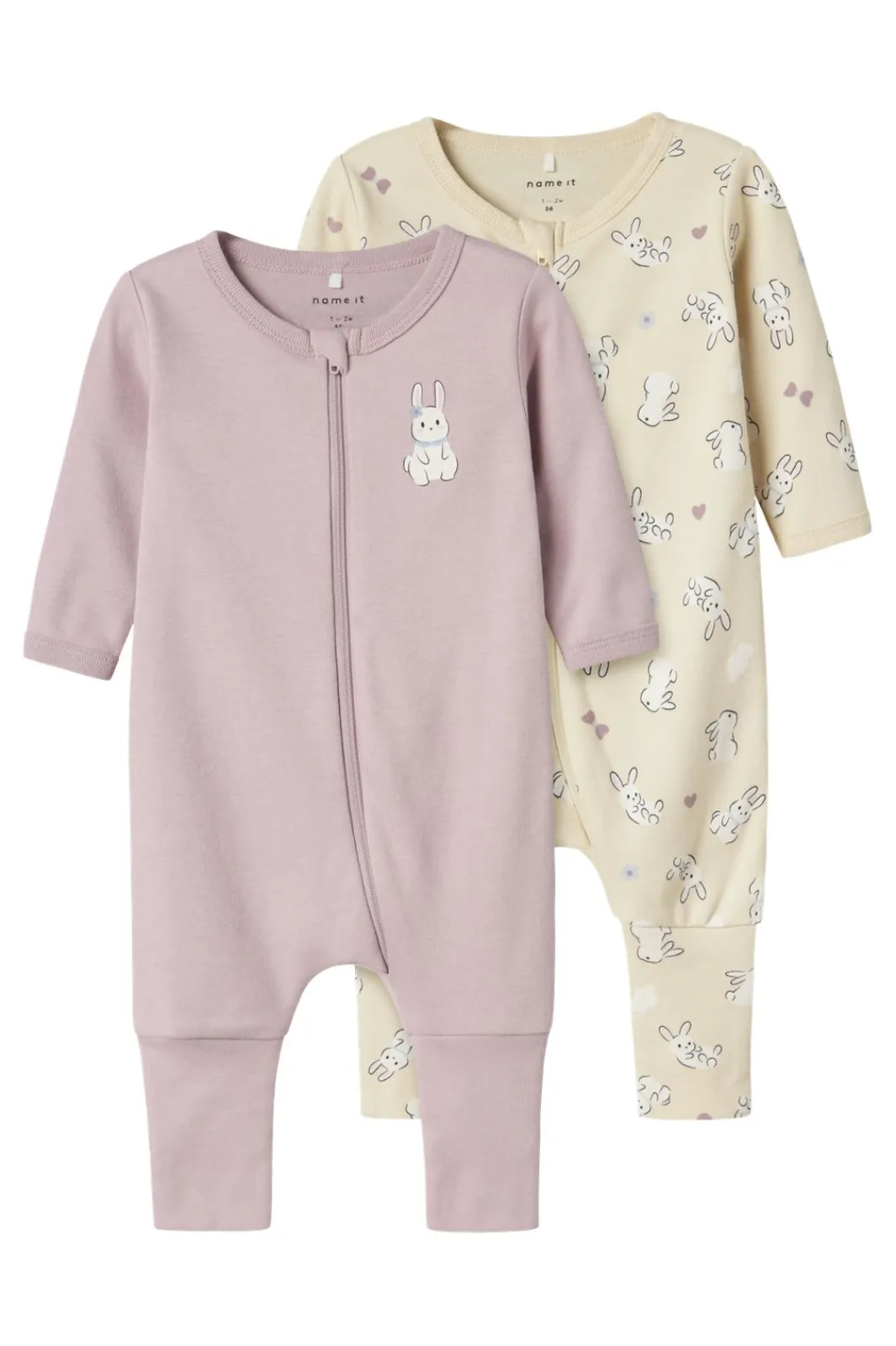 Name It Nbfnightsuit Zip Ff Sand Rabbit | Barn Nattkläder & Underkläder