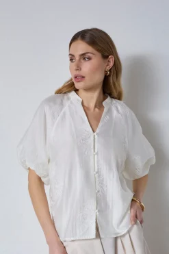 Co´Couture Neacc V-hirt 45123 | Blusar & Skjortor