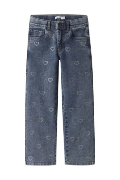Name It Nkfrose Wide Rhinestone Jeans 4417-Im T | Barn Byxor & Leggings