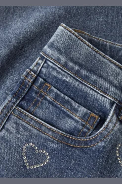 Name It Nkfrose Wide Rhinestone Jeans 4417-Im T | Barn Byxor & Leggings
