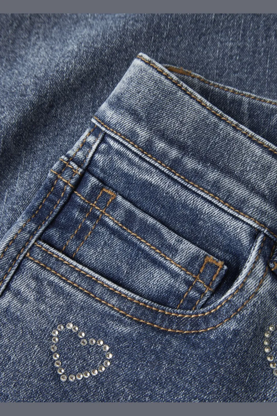 Name It Nkfrose Wide Rhinestone Jeans 4417-Im T | Barn Byxor & Leggings