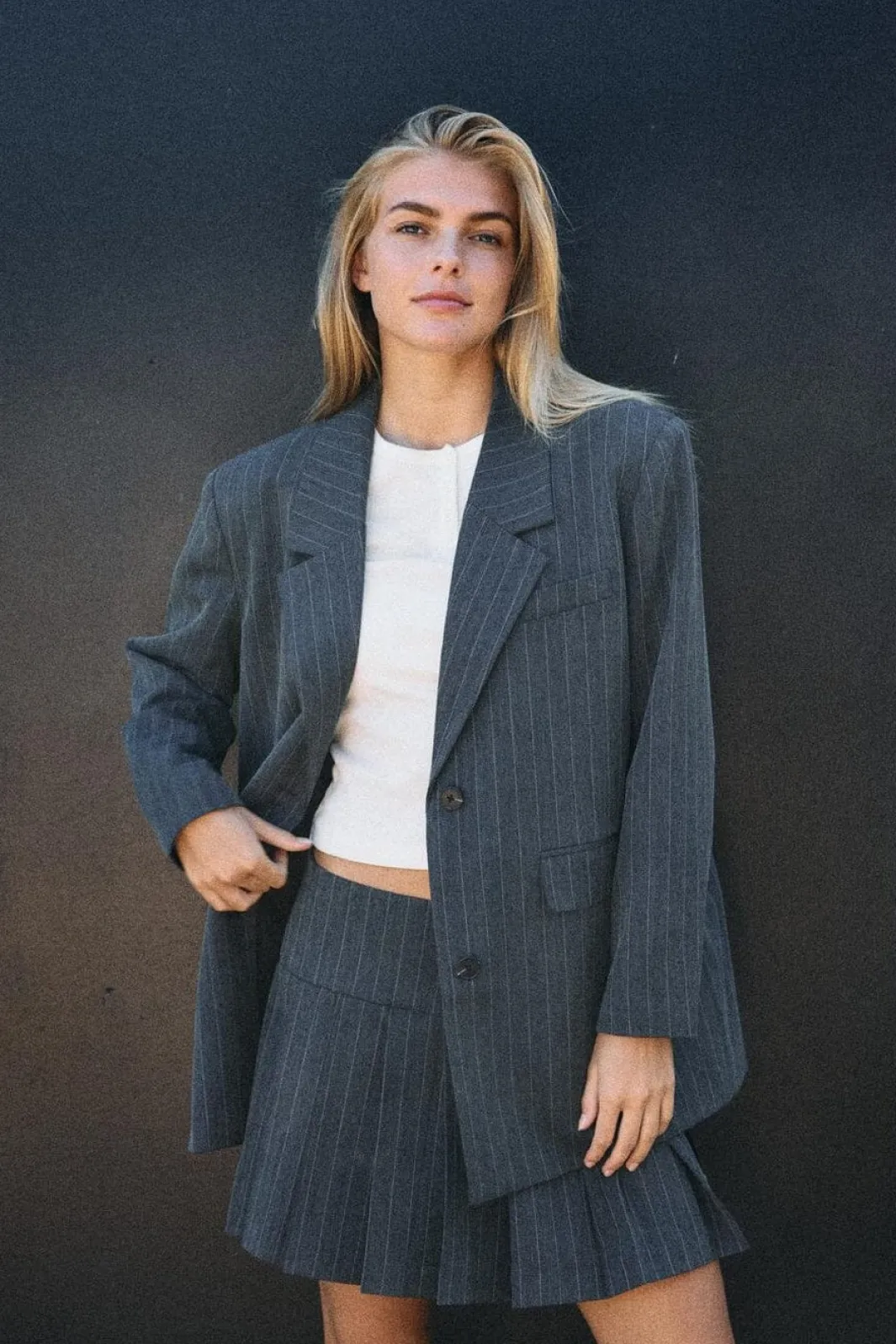Noisy May Nceia / Overize Pintripe Bazer Fw | Blazers