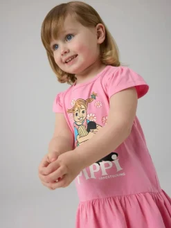 Name It Nmfamea Pippi Ss Dress Sky | Barn Klänningar
