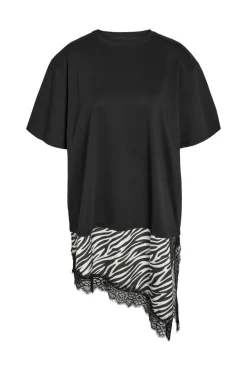 Nmfilla S/S Oversize Satin T-Shirt