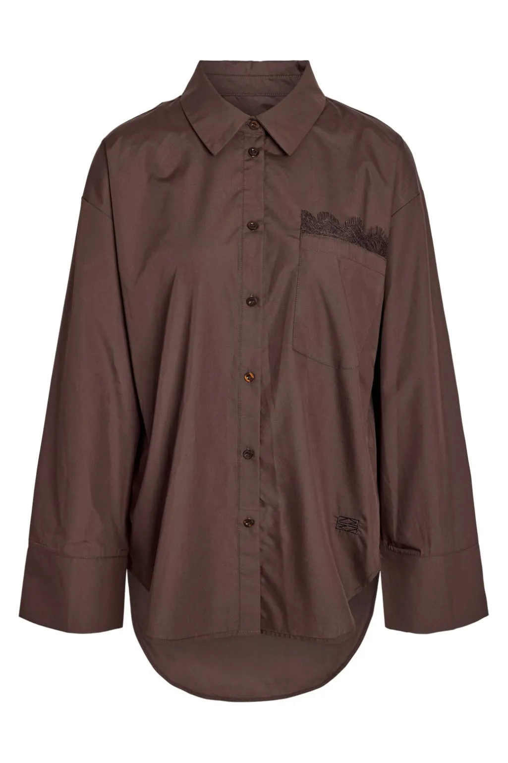 Nmfrida L/S Button Lace Shirt Tnt/17