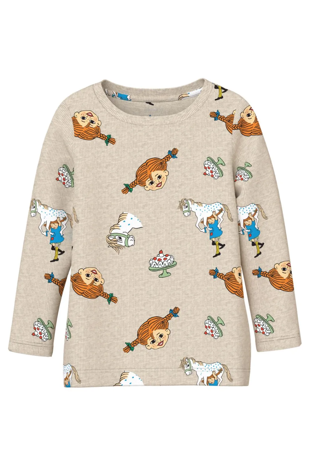 Name It Nmfsoca Pippi Ls Top Sky | Barn T-Shirts & Toppar|T-Shirts & Toppar