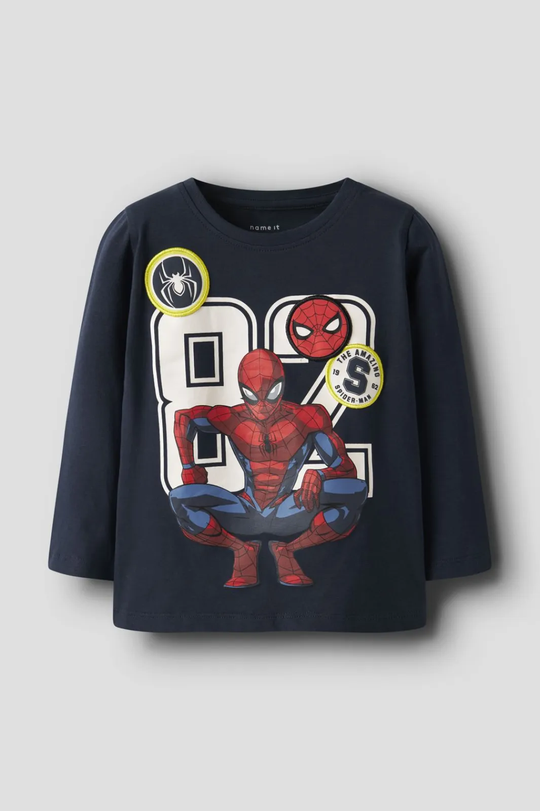 Name It Nmmdeep Spider Ls Nreg Top Box Mar | Barn T-Shirts & Toppar|T-Shirts & Toppar